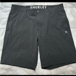 HURLEY men's All Day Hybrid Shorts 20” length black size 38 quick dry reflective
